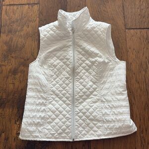 Ladies quilted white vest in excellent condition.